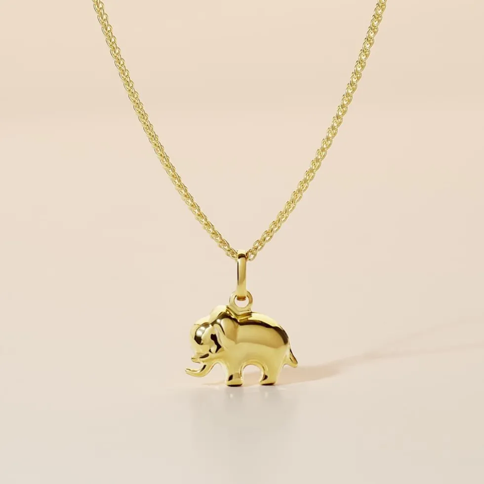 Pendentif Gernot Elephant Or Jaune