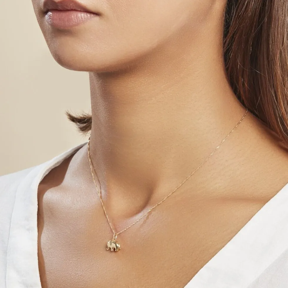 Pendentif Gernot Elephant Or Jaune