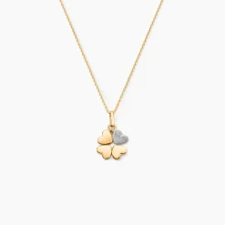 Pendentif Gert Coeur Trefle Or Jaune