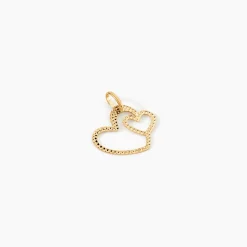 Pendentif Glady Coeurs Diamantes Or Jaune