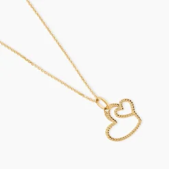 Pendentif Glady Coeurs Diamantes Or Jaune