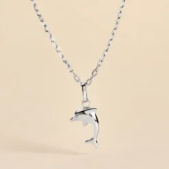 Pendentif Haizia Dauphin Or Blanc
