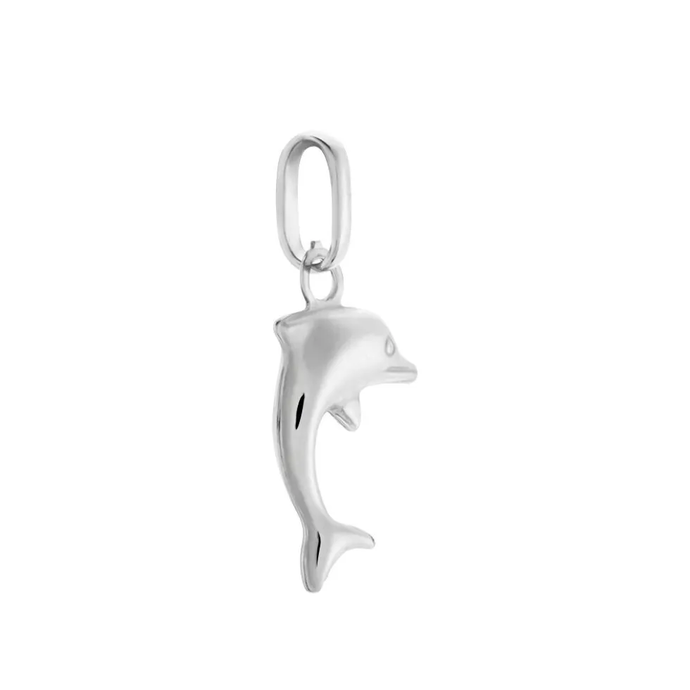 Pendentif Haizia Dauphin Or Blanc