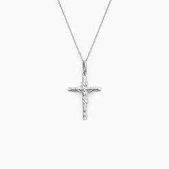 Pendentif Haley Croix Or Blanc