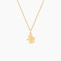 Pendentif Hallie Ange Or Jaune Oxyde De Zirconium