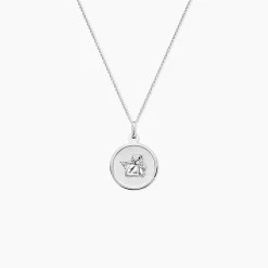 Pendentif Hannae Or Blanc
