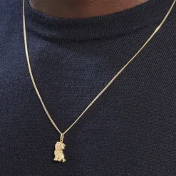 Pendentif Hayate Chat Or Jaune