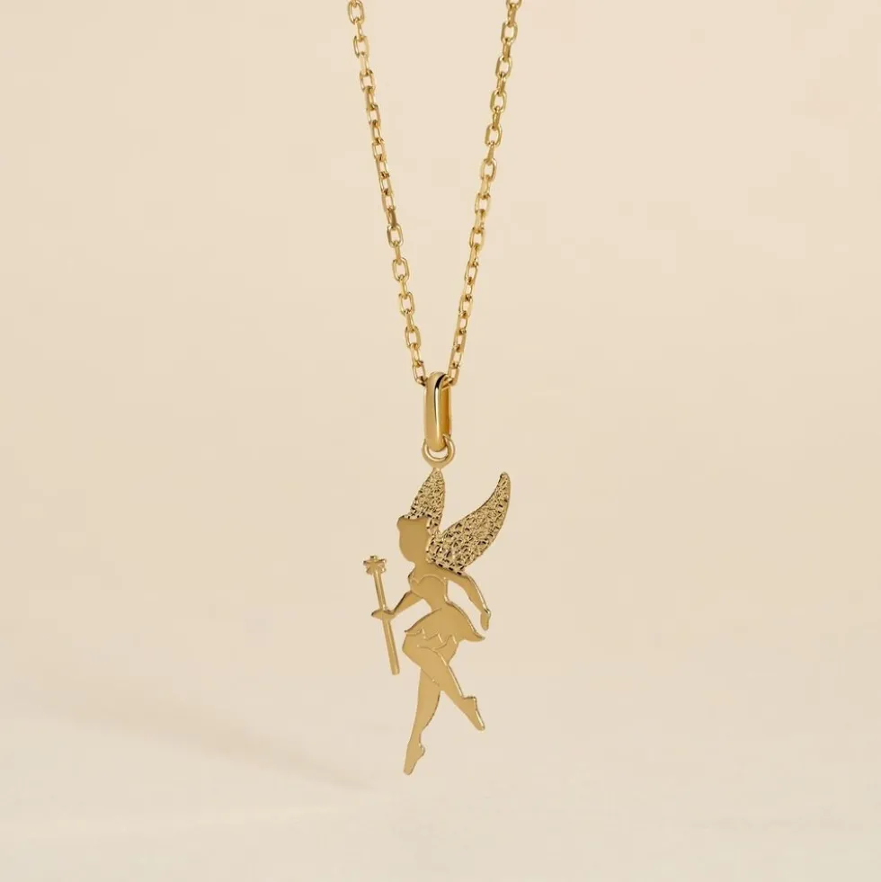Pendentif Heliciane Fee Or Jaune