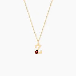 Pendentif Helidie Coccinelle Lettre Or Jaune