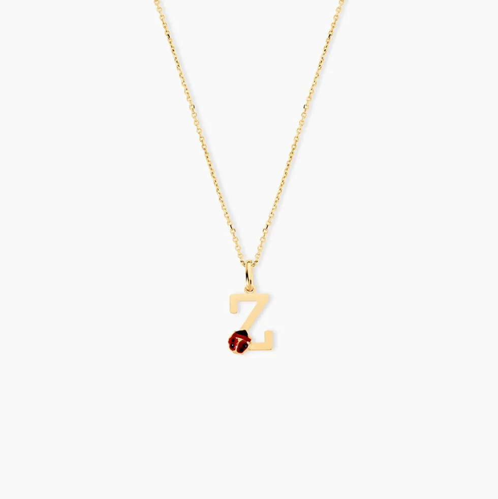 Pendentif Helidie Coccinelle Lettre Or Jaune