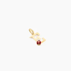 Pendentif Helidie Coccinelle Lettre Or Jaune
