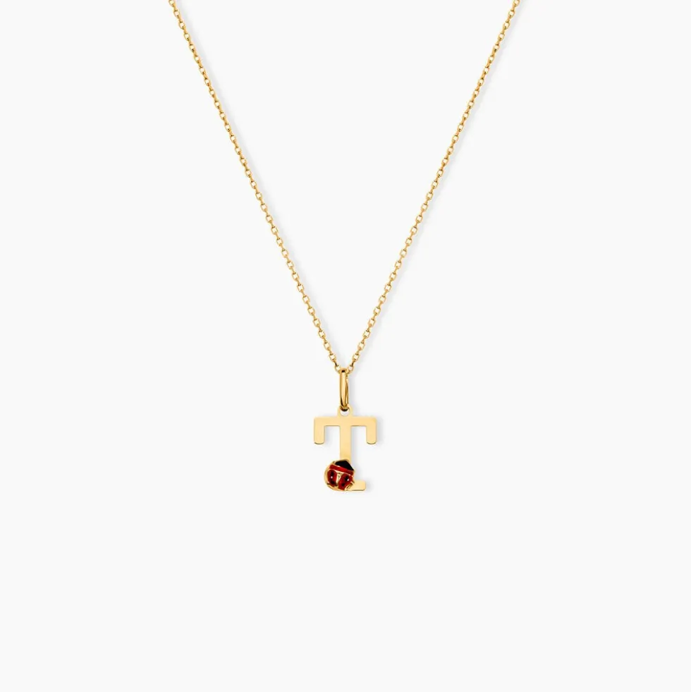 Pendentif Helidie Coccinelle Lettre Or Jaune