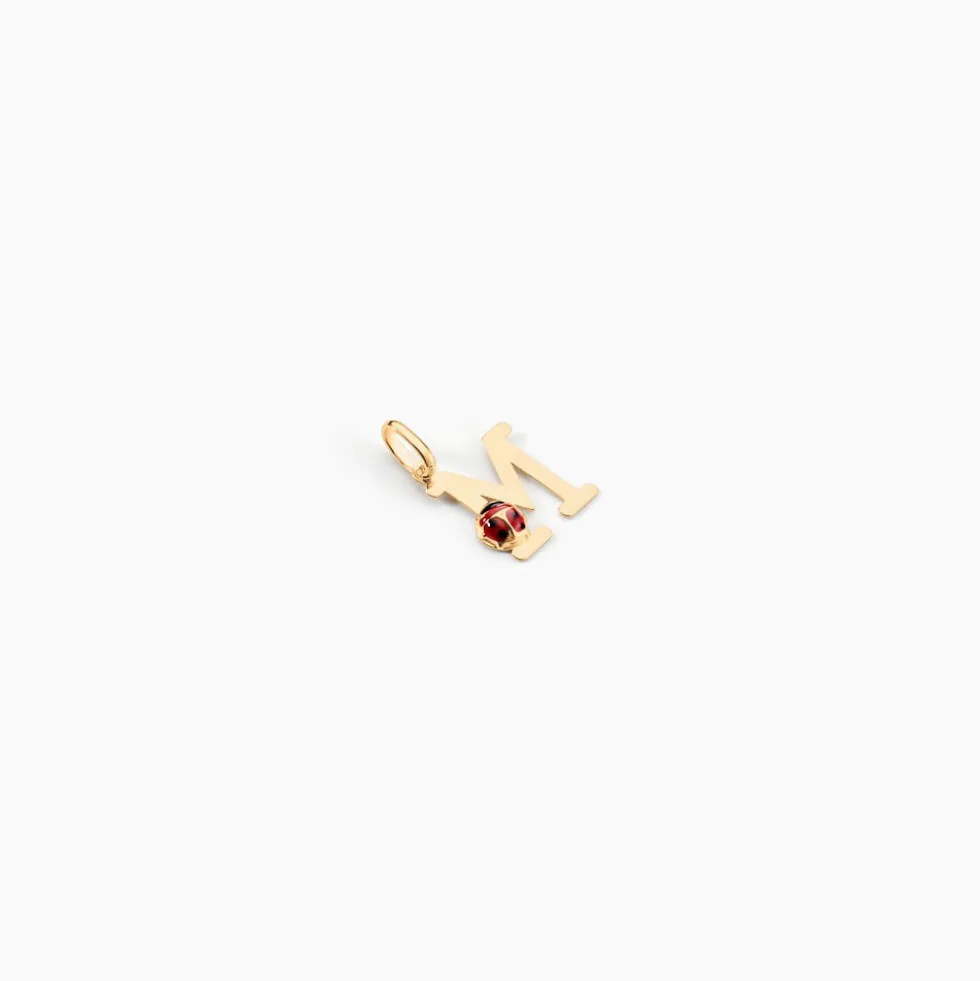 Pendentif Helidie Coccinelle Lettre Or Jaune
