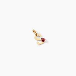 Pendentif Helidie Coccinelle Lettre Or Jaune