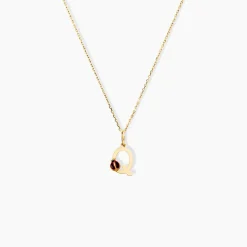 Pendentif Helidie Coccinelle Lettre Or Jaune