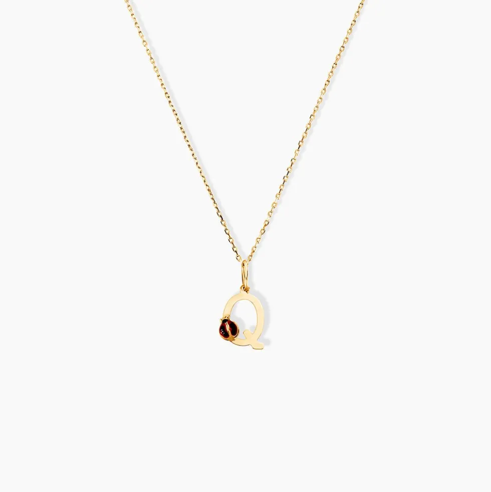 Pendentif Helidie Coccinelle Lettre Or Jaune