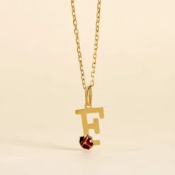 Pendentif Helidie Coccinelle Lettre Or Jaune