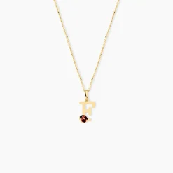 Pendentif Helidie Coccinelle Lettre Or Jaune