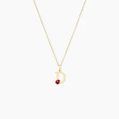Pendentif Helidie Coccinelle Lettre Or Jaune