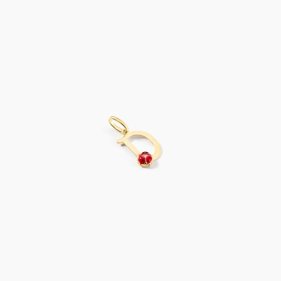 Pendentif Helidie Coccinelle Lettre Or Jaune