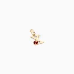 Pendentif Helidie Coccinelle Lettre Or Jaune