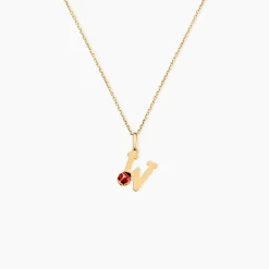 Pendentif Helidie Coccinelle Lettre Or Jaune