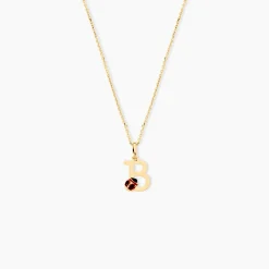 Pendentif Helidie Coccinelle Lettre Or Jaune