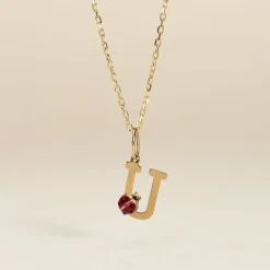 Pendentif Helidie Coccinelle Lettre Or Jaune