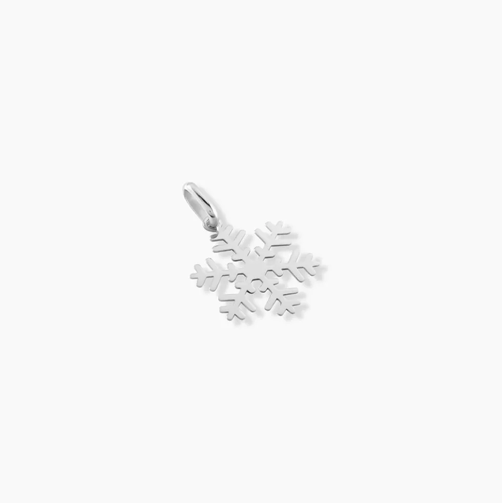 Pendentif Herbertine Flocon Or Blanc