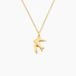 Pendentif Illide Hirondelle Or Jaune