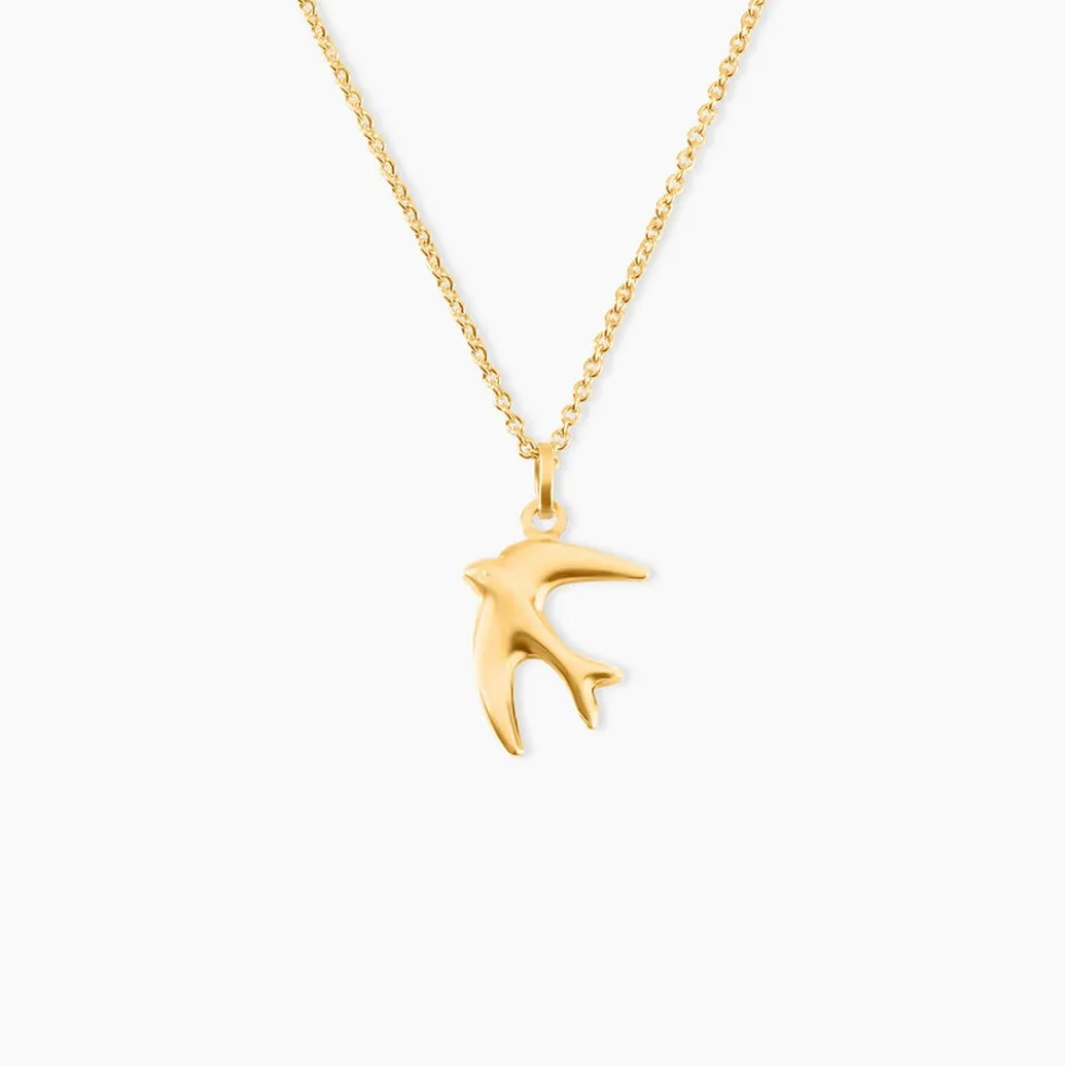 Pendentif Illide Hirondelle Or Jaune