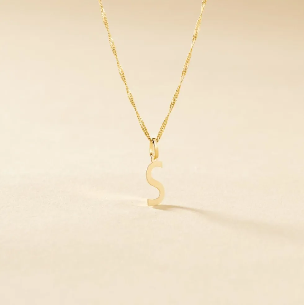 Pendentif Ionia Lettre Or Jaune