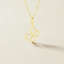 Pendentif Jaima Papillon Diamante Or Jaune