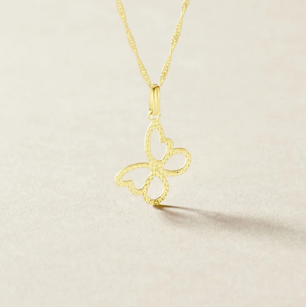 Pendentif Jaima Papillon Diamante Or Jaune