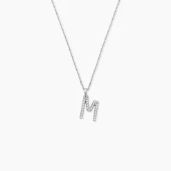 Pendentif Klementine Or Blanc Oxyde De Zirconium
