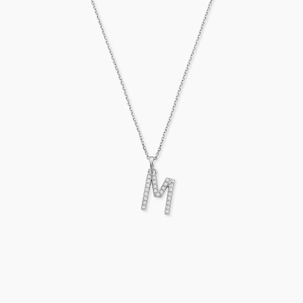 Pendentif Klementine Or Blanc Oxyde De Zirconium
