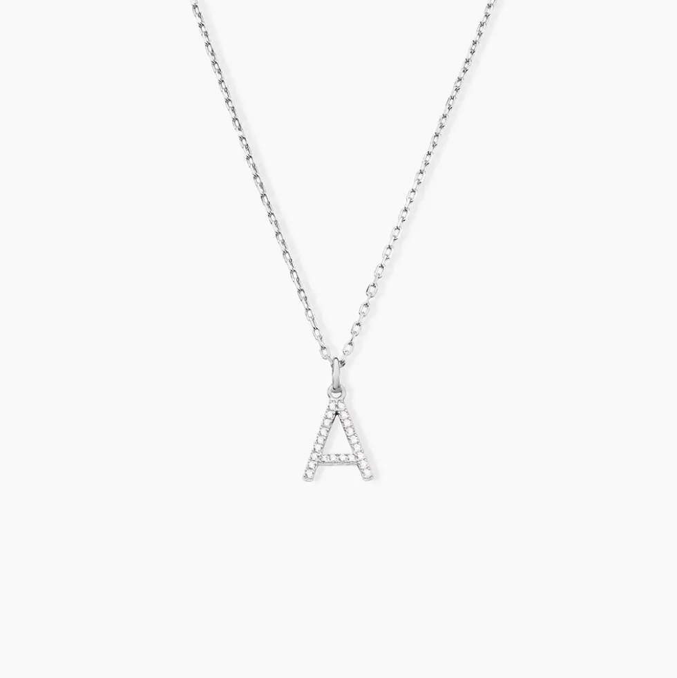 Pendentif Klementine Or Blanc Oxyde De Zirconium