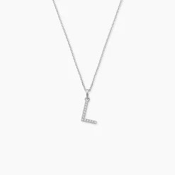 Pendentif Klementine Or Blanc Oxyde De Zirconium