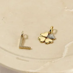 Pendentif Klementine Or Jaune Oxyde De Zirconium
