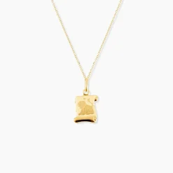 Pendentif Lamie Zodiaque Parchemin Or Jaune