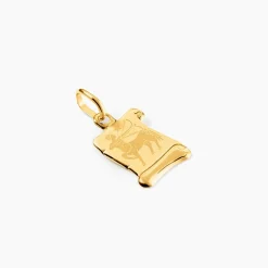 Pendentif Lamie Zodiaque Parchemin Or Jaune