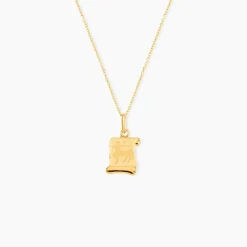 Pendentif Lamie Zodiaque Parchemin Or Jaune