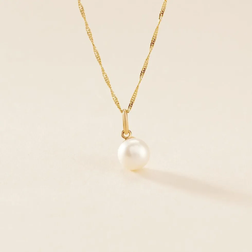 Pendentif Lenonie Or Jaune Perle De Culture