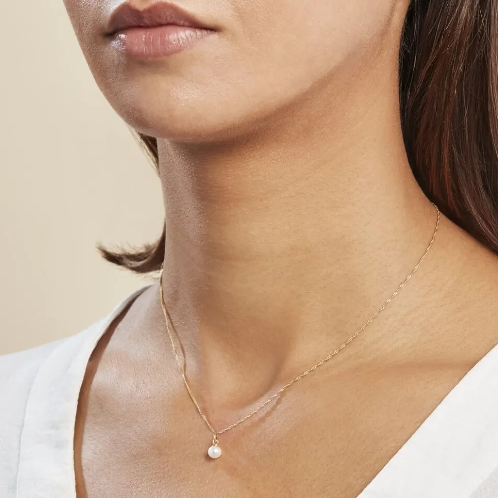 Pendentif Lenonie Or Jaune Perle De Culture