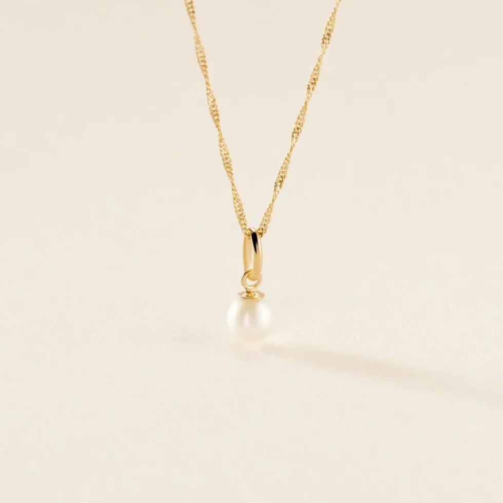 Pendentif Lenonie Or Jaune Perle De Culture