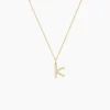 Pendentif Lettre K Or Jaune Oxyde