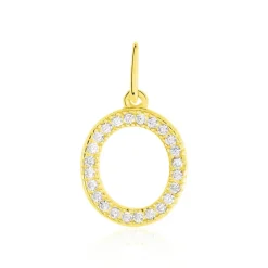 Pendentif Lettre O Or Jaune Oxyde