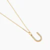 Pendentif Lettre U Or Jaune Oxyde