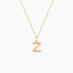 Pendentif Lettre Z Or Jaune Oxyde