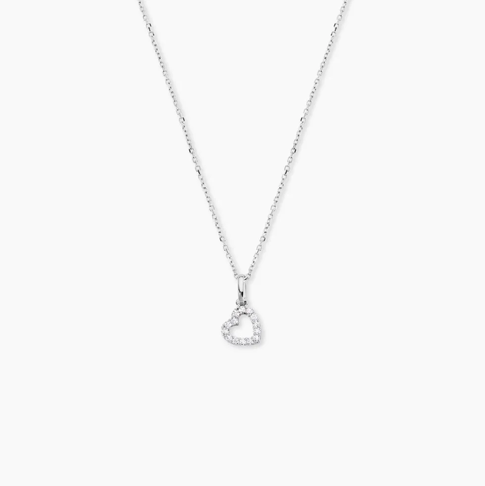 Pendentif Or Blanc Oxyde